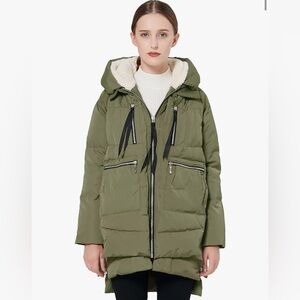 Orolay - Women's Down Jacket - XS - green - fleece lined - waterproof